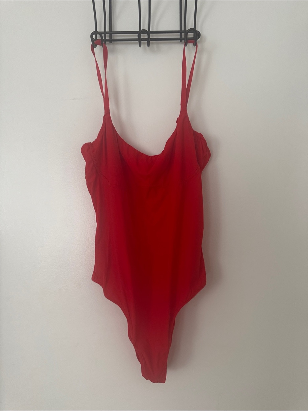 Free People Red Slip Bodysuit